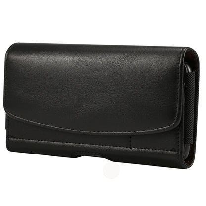 Lambskin Elastic Band Men 5.7-6.0 Inch Mobile Phone Universal Hanging Waist Leather Case with Card Slot, For iPhone XS Max / 8 Plus / 7 Plus / Honor 8X  and Other 5.7-6.0 Inch Mobile Phones