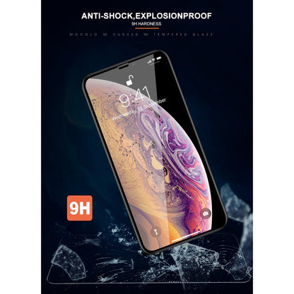 For iPhone 11 Pro Max / XS Max mocolo 0.33mm 9H 3D Round Edge Tempered Glass Film, iPhone XS Max
