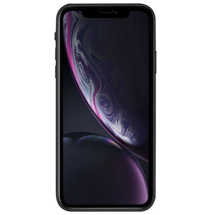 For iPhone 11 / XR Full Glue Silk Print Full Screen Tempered Glass Film, For XR (1 PCS) Black