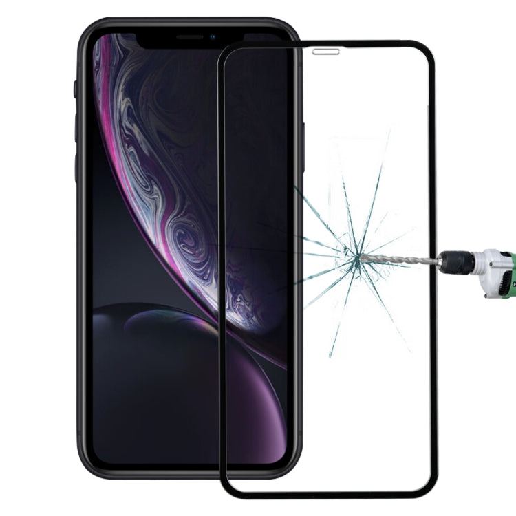 For iPhone 11 / XR Carbon Fiber Soft Edges Tempered Glass Film, For iPhone XR