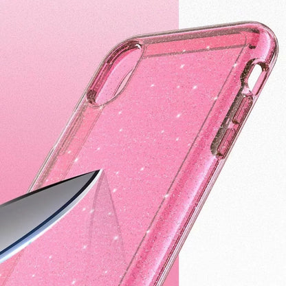 For iPhone XR Shockproof Terminator Style Glitter Powder Protector Case, iPhone XR (Pink), iPhone XR (Grey), iPhone XR (White)