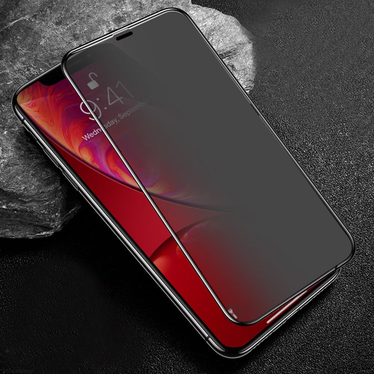 For iPhone 11 / XR mocolo 0.33mm 9H 3D Round Edge Privacy Anti-glare Tempered Glass Film, iPhone XR