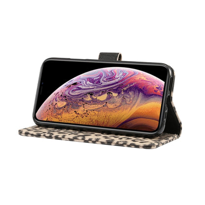 For iPhone XS Leopard Pattern Horizontal Flip Leather Case with Holder & Card Slots, For XS
