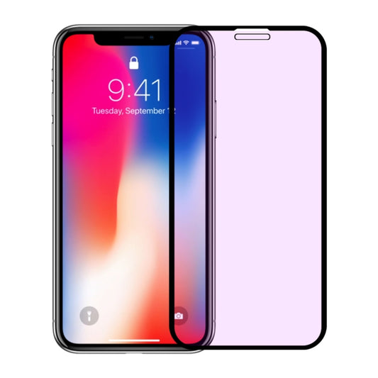 For iPhone 11 Pro / XS / X Anti-scratch 9H 10D Full Screen Purple-ray Tempered Glass Film, iPhone XS / X