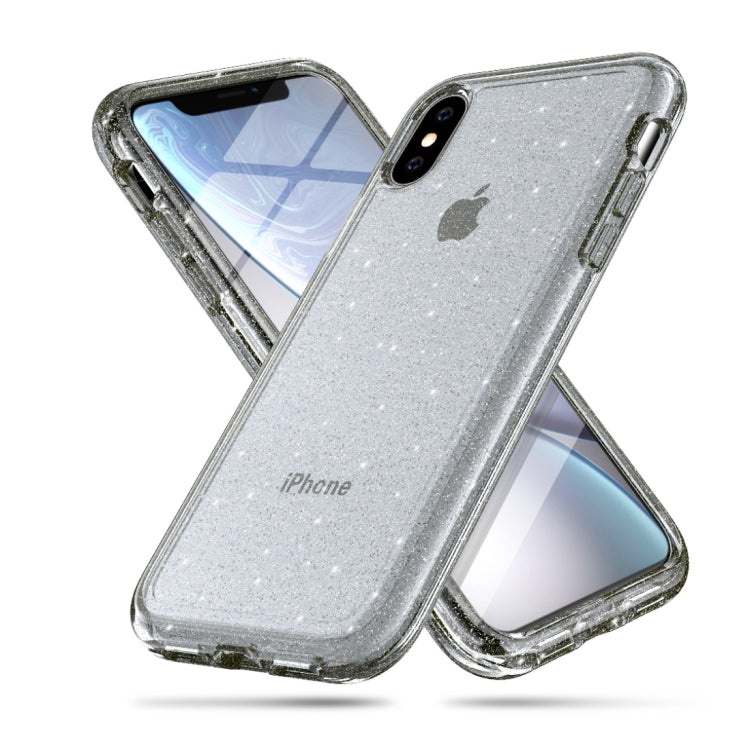 For iPhone X / XS Shockproof Terminator Style Glitter Powder Protector Case, iPhone X / XS (Pink), iPhone X / XS (Grey), iPhone X / XS (White)
