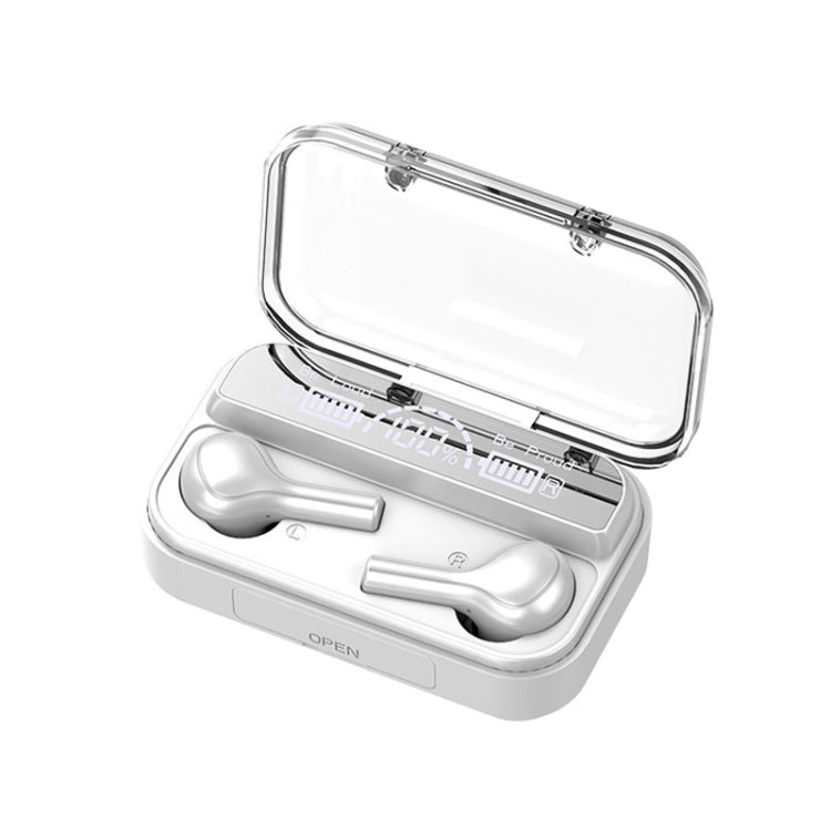 278 TWS External Noise Cancelling Touch Bluetooth Earphone with Charging Box, Support LED Power Digital Display & Breathing Lights & Call & Voice Assistant, 278 Black, 278 White