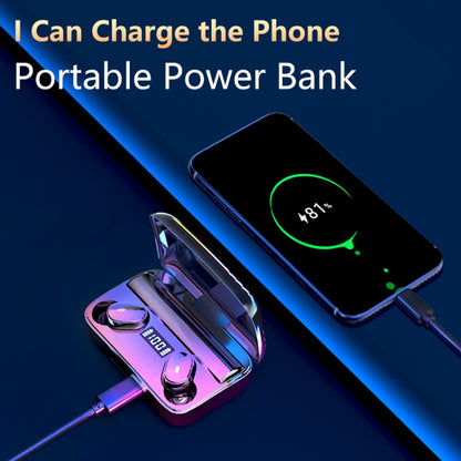 A9 TWS CVC8.0 and DSP Dual Noise Cancelling Bluetooth Earphone with Magnetic Charging Box & LED Digital Display, Support Touch & HD Call & Siri & Power Bank, A9