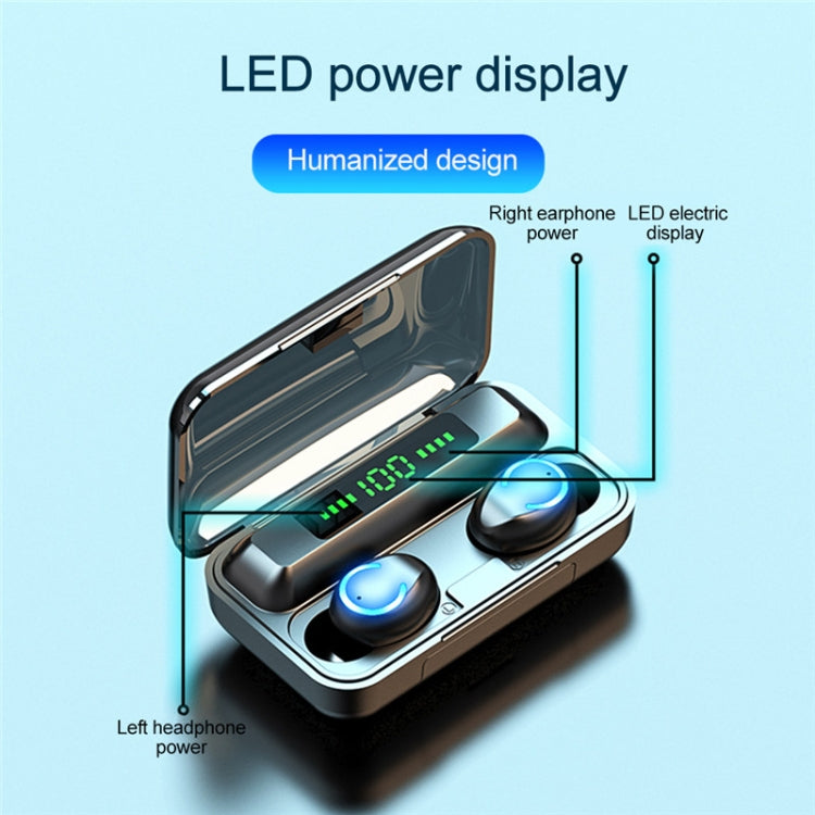 F9-9 TWS CVC8.0 Noise Cancelling Bluetooth Earphone with Charging Box, Support Touch Lighting Effect & Three-screen LED Power Display & Power Bank & Mobile Phone Holder & HD Call & Voice Assistant, F9-9 Black, F9-9 Dark Blue, F9-9 Pink, F9-9 Blue      ...