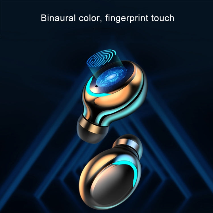 F9-5C Three-screen Digital Display Noise Reduction Bluetooth Earphone, F9-5C without Strap Black, F9-5C without Strap White