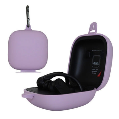 Solid Color Silicone Wireless Bluetooth Earphone Protective Case for Beats Powerbeats Pro, Red, Wine Red, Black, Dark Blue, Gray Blue, Grass Green, Grey, Light Purple, Mint Green, Purple