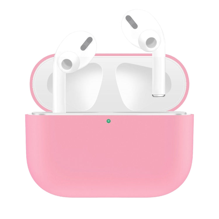For AirPods Pro Solid Color Silicone Earphone Protective Case, Light Purple, Purple, Red, Black, Baby Blue, Coffee, White, Dark Blue, Yellow, Pink, Green, Grey, Light Pink, Watermelon Red