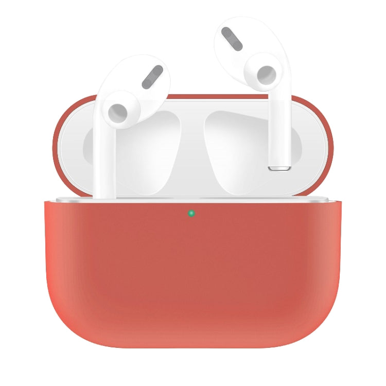 For AirPods Pro Solid Color Silicone Earphone Protective Case, Light Purple, Purple, Red, Black, Baby Blue, Coffee, White, Dark Blue, Yellow, Pink, Green, Grey, Light Pink, Watermelon Red