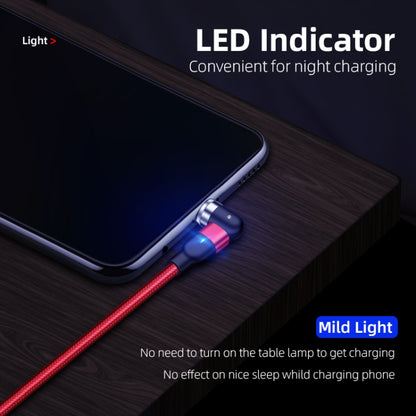 2m 2A Output 3 in 1 USB to 8 Pin + USB-C / Type-C + Micro USB Nylon Braided Rotate Magnetic Charging Cable, 2m  3 in 1, 2m 3 in 1