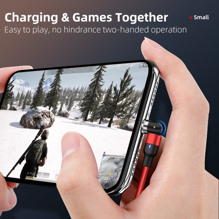 2m 2A Output 3 in 1 USB to 8 Pin + USB-C / Type-C + Micro USB Nylon Braided Rotate Magnetic Charging Cable, 2m  3 in 1, 2m 3 in 1