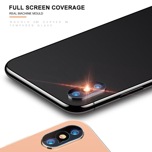For iPhone XS / X mocolo 0.15mm 9H 2.5D Round Edge Rear Camera Lens Tempered Glass Film, iPhone XS / X
