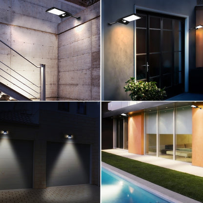 6W 800LM 48 LEDs Solar Remote Control Flat Lamp with Bracket