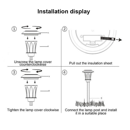 Solar Energy Coffee Outdoor Lawn Lamp IP65 Waterproof LED Decorative Garden Light