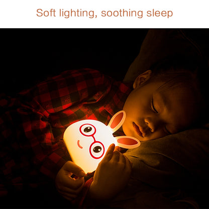 Happy Rabbit Creative Touch 3D LED Decorative Night Light, AAA Battery Version, AAA Battery Version (Pink), AAA Battery Version (Blue)
