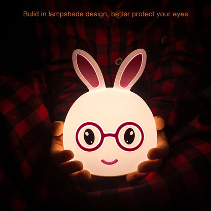 Happy Rabbit Creative Touch 3D LED Decorative Night Light, AAA Battery Version, AAA Battery Version (Pink), AAA Battery Version (Blue)