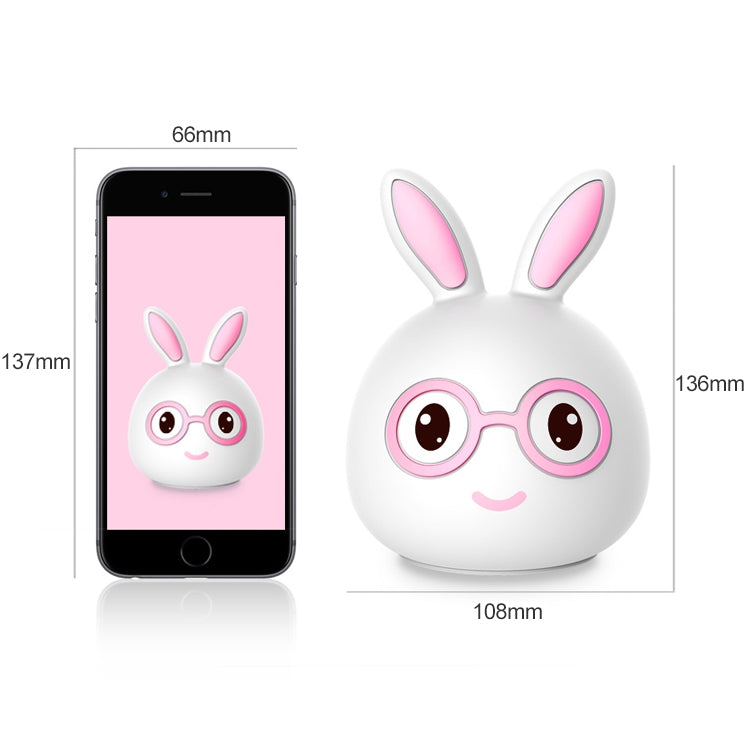 Happy Rabbit Creative Touch 3D LED Decorative Night Light, AAA Battery Version, AAA Battery Version (Pink), AAA Battery Version (Blue)