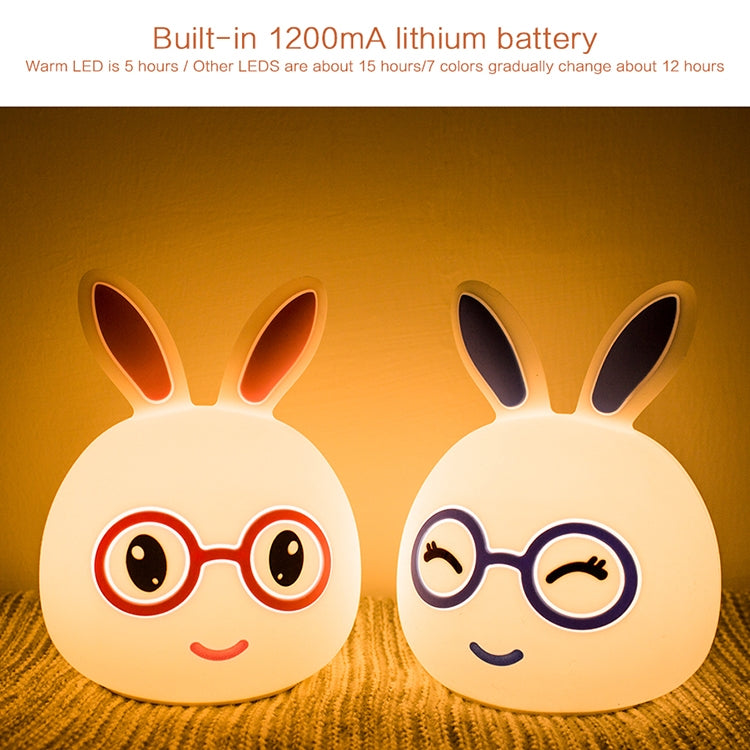 Happy Rabbit Creative Touch 3D LED Decorative Night Light, USB Charging Version