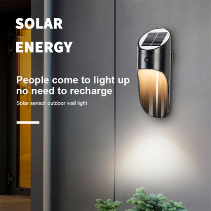 Solar Outdoor LED Induction Wall Light Night Light Radar Human Body Induction Lighting, White Light, White Light (White), White Light (Black), White Light (Grey)