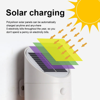 Solar Outdoor LED Induction Wall Light Night Light Radar Human Body Induction Lighting, White Light, White Light (White), White Light (Black), White Light (Grey)