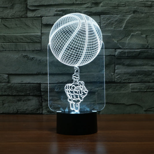 Basketball Black Base Creative 3D LED Decorative Night Light, 16 Color Remote Control Version, 16 Color Remote Control Version