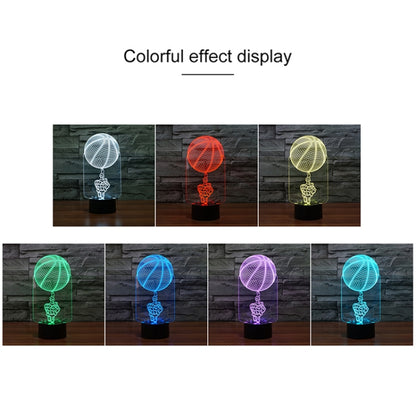 Basketball Black Base Creative 3D LED Decorative Night Light, Powered by USB and Battery, Powered by USB and Battery