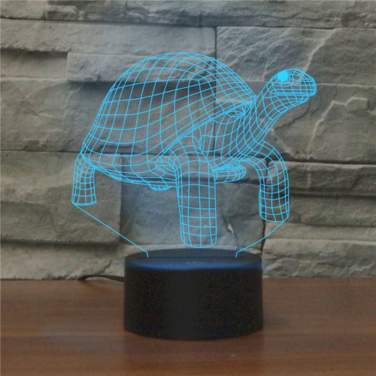 Tortoise Black Base Creative 3D LED Decorative Night Light, 16 Color Remote Control Version, 16 Color Remote Control Version