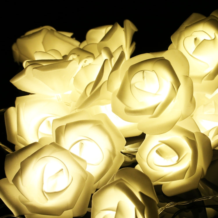 20 LEDs Teenage Style Warm Fairy Decorative Lamp for Christmas, Wedding, Bedroom, Rose