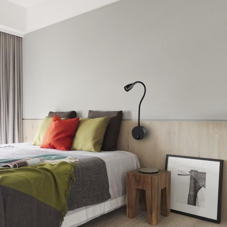 160 LM 3000-3200K Wall Mount Light Wall Sconce Lamp, Got the CE / FCC Certification, Goose Neck Length: 30cm, US/EU Plug, Default Delivery US Plug, CL-06b Black Shell