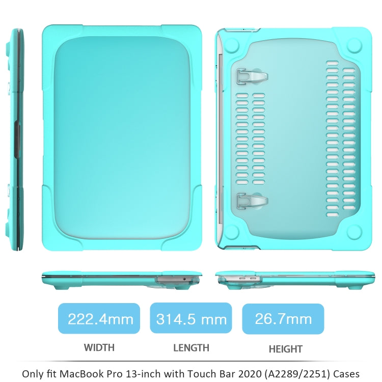 For MacBook Pro 13 inch 2022 & A2289 / A2251 / A2338 2020 PC + TPU Two Colors Laptop Protective Case