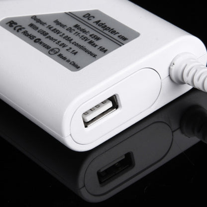 45W 14.85V 3.05A 5 Pin T Style MagSafe 2 Car Charger with 1 USB Port for Apple Macbook A1466 / A1436 / A1465 / A1435 / MD224 / MD231 / MD761 / MD711, Length: 1.7m, 45W 14.85V 3.05A