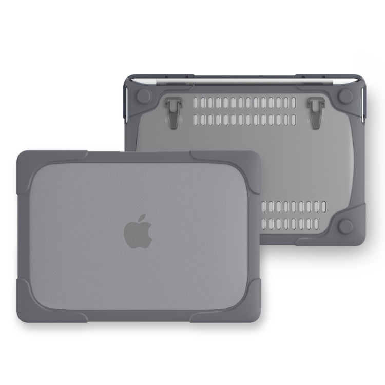 For Macbook Pro 13.3 inch (A1708) & with Touchbar (A1706) Laptop TPU + PC Folding Shockproof Protective Case with Holder, For Macbook Pro 13.3 inch with Touch Bar