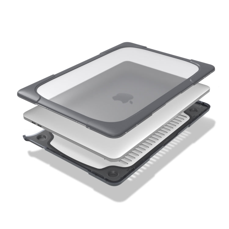 For Macbook Pro 13.3 inch (A1708) & with Touchbar (A1706) Laptop TPU + PC Folding Shockproof Protective Case with Holder, For Macbook Pro 13.3 inch with Touch Bar