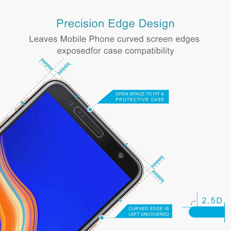 100 PCS 0.26mm 9H Surface Hardness 2.5D Curved Edge Tempered Glass Film for Galaxy J4+ / J6+, Galaxy J4+ / J6+