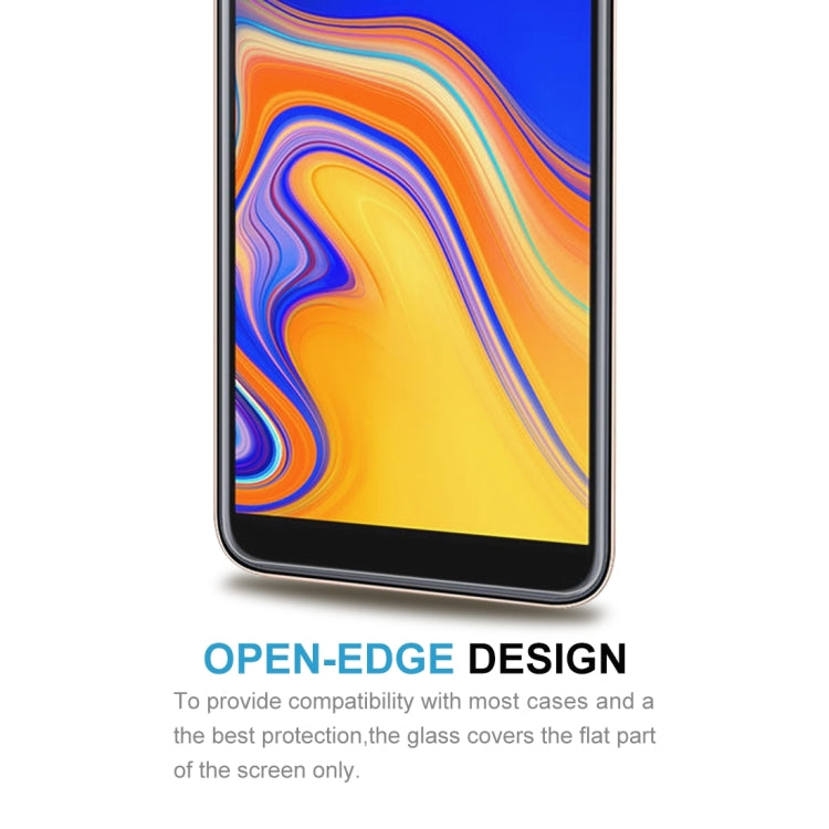 100 PCS 0.26mm 9H Surface Hardness 2.5D Curved Edge Tempered Glass Film for Galaxy J4+ / J6+, Galaxy J4+ / J6+