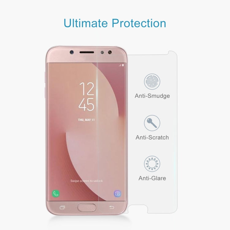 For Galaxy J7 (2017) (US Version) 0.3mm 9H Surface Hardness 2.5D Explosion-proof Non-full Screen Tempered Glass Screen Film, For Galaxy J7 (2017)(US Version)(1 PC)