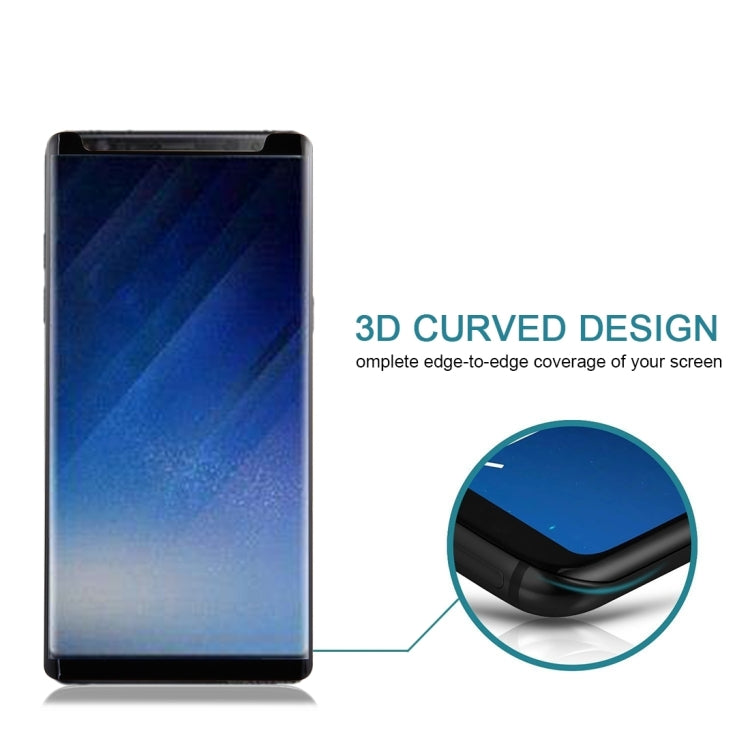 25 PCS Full Glue 3D Curved Silk-screen Non-full Screen Tempered Glass Screen Protector with Fully Adhesive For Galaxy Note 8, For Galaxy Note 8, Fully Adhesive