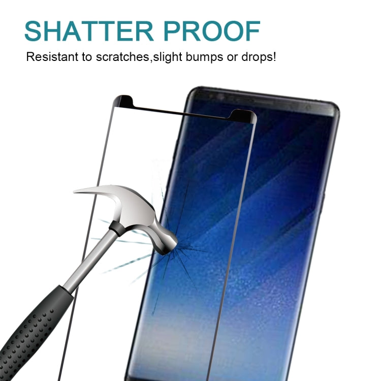 25 PCS For Galaxy Note 8 0.3mm 9H Surface Hardness 3D Curved Silk-screen Non-full Screen Tempered Glass Screen Protector, For Galaxy Note 8