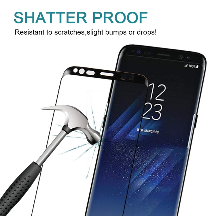25 PCS For Galaxy S8 Plus / G9550 0.3mm 9H Surface Hardness 3D Curved Silk-screen Full Screen Tempered Glass Screen Protector, For Galaxy S8 Plus / G9550