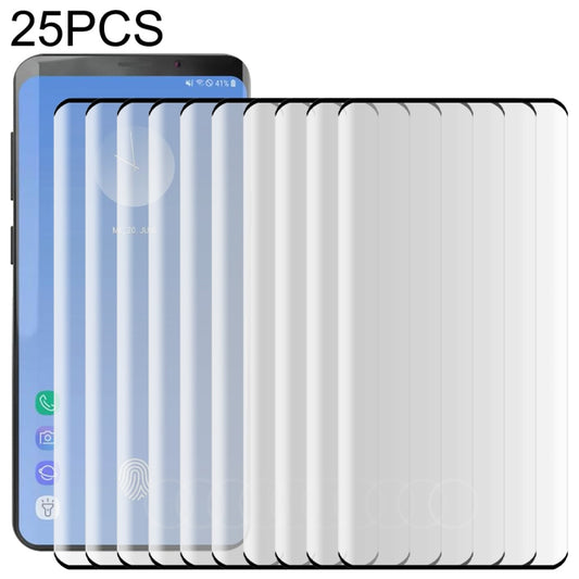 25 PCS For Galaxy S10 0.3mm 9H 3D Full Screen Tempered Glass Film, Screen Fingerprint Unlocking is Supported, For Galaxy S10, Fingerprint Unlock (25 PCS)