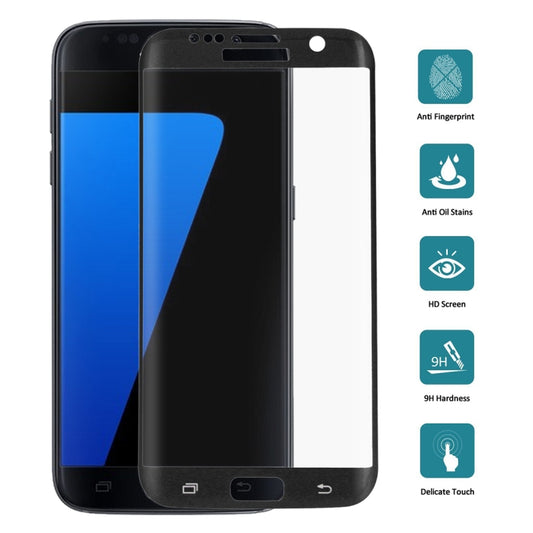 25 PCS For Galaxy S7 Edge / G935 0.26mm 9H Surface Hardness 3D Explosion-proof Colorized Silk-screen Tempered Glass Full Screen Film