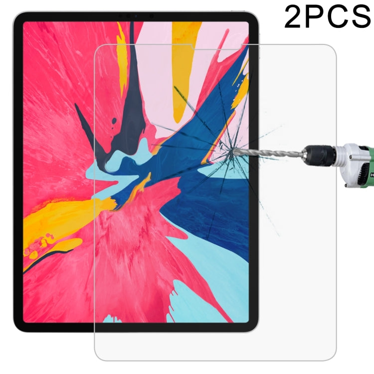 2 PCS 0.26mm 9H Surface Hardness Straight Edge Explosion-proof Tempered Glass Film for iPad Pro 12.9 2018/2020/2021/2022, For iPad Pro 12.9 2018/2020/2021/2022
