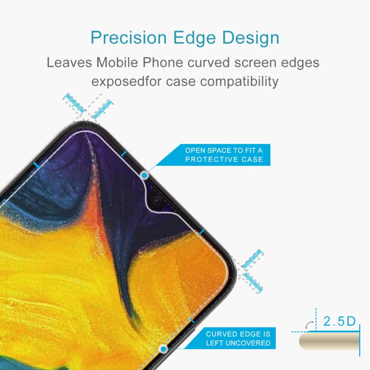 100 PCS 0.26mm 9H 2.5D Tempered Glass Film for Galaxy A30 / A30 JP, Galaxy A30 (100 PCS)