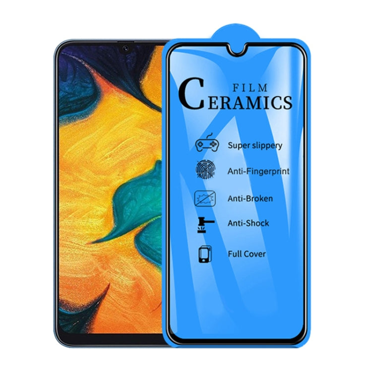 25 PCS 2.5D Full Glue Full Cover Ceramics Film for Galaxy A20 / A30 / A50 / M30 / A30 JP, Galaxy A20 / A30 / A50 / M30 (25 PCS)