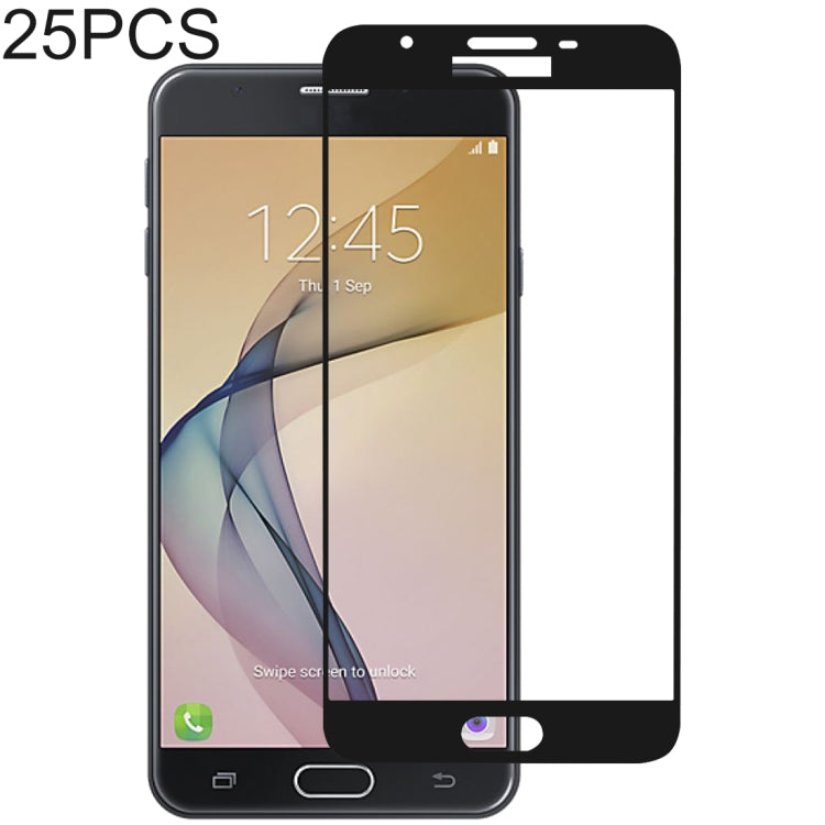 25 PCS Full Glue Full Cover Screen Protector Tempered Glass film for Galaxy J7 Prime, For Galaxy J7 Prime