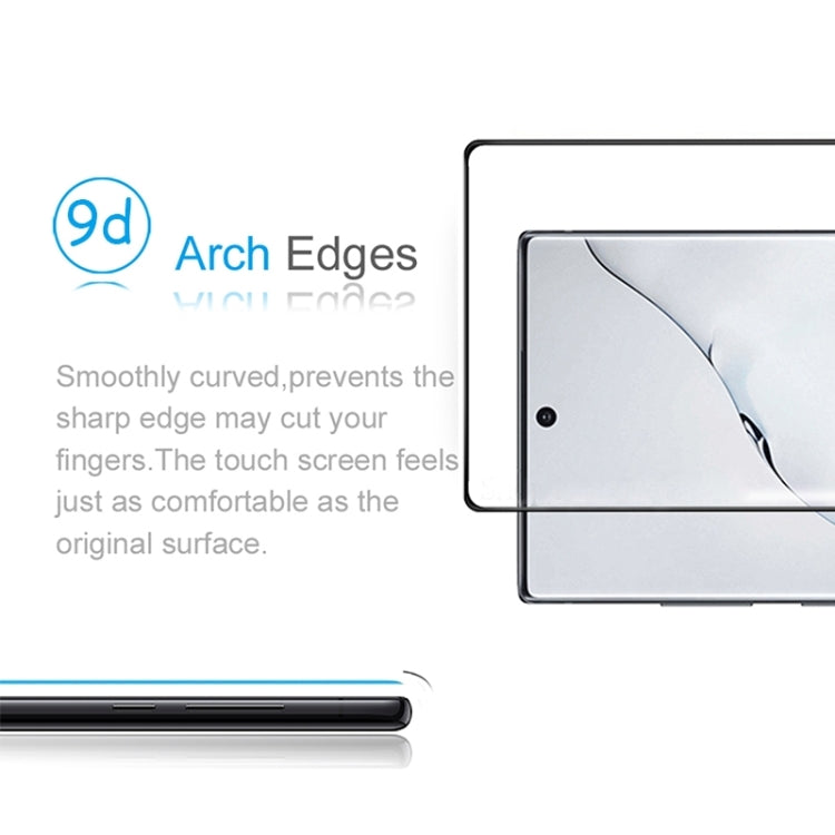 For Galaxy Note 10  Full Glue 3D Curved Edge Tempered Glass Film, Fingerprint Unlock Is Supported, For Galaxy Note