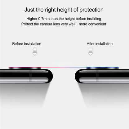 For iPhone XS Max Titanium Alloy Metal Camera Lens Protector Tempered Glass Film, For iPhone XS Max (Black)(1 PC), For iPhone XS Max (Gold)(1 PC), For iPhone XS Max (Silver)(1 PC)